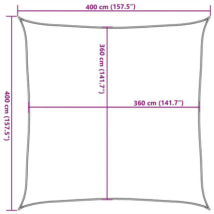 Vidaxl Toldo De Vela Hdpe Rojo 160 G/m² 4x4 M_2