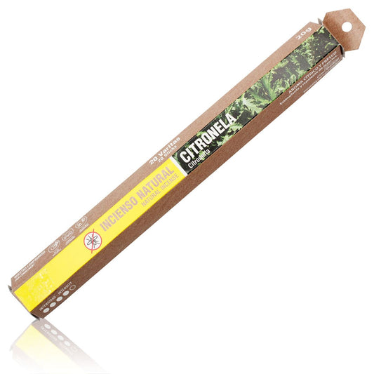 Incienso Natural Citronela 20 Sticks | Aroma Antimosquitos | Fragancia Cítrica Natural_0