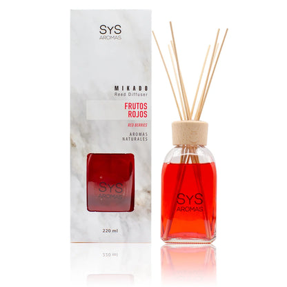 Ambientador Mikado Frutos Rojos 220 ml | Aroma Dulce y Afrutado | Fragancia Intensa | Ambiente Acogedor_0