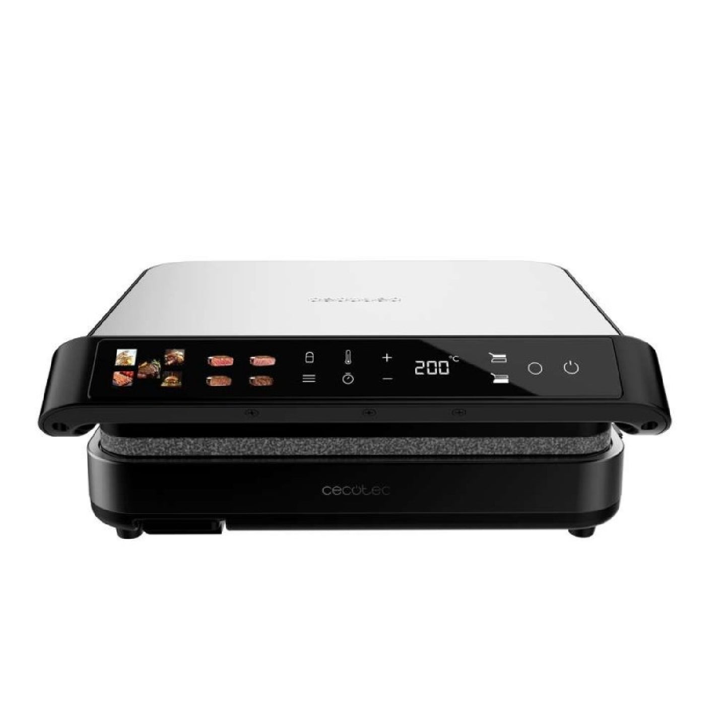Cecotec Parrilla Eléctrica Con Grill Rock'ngrill 2000 Perfectcook. 2000w, Con Sonda Temperatura, Control Táctil, Dual Te_3