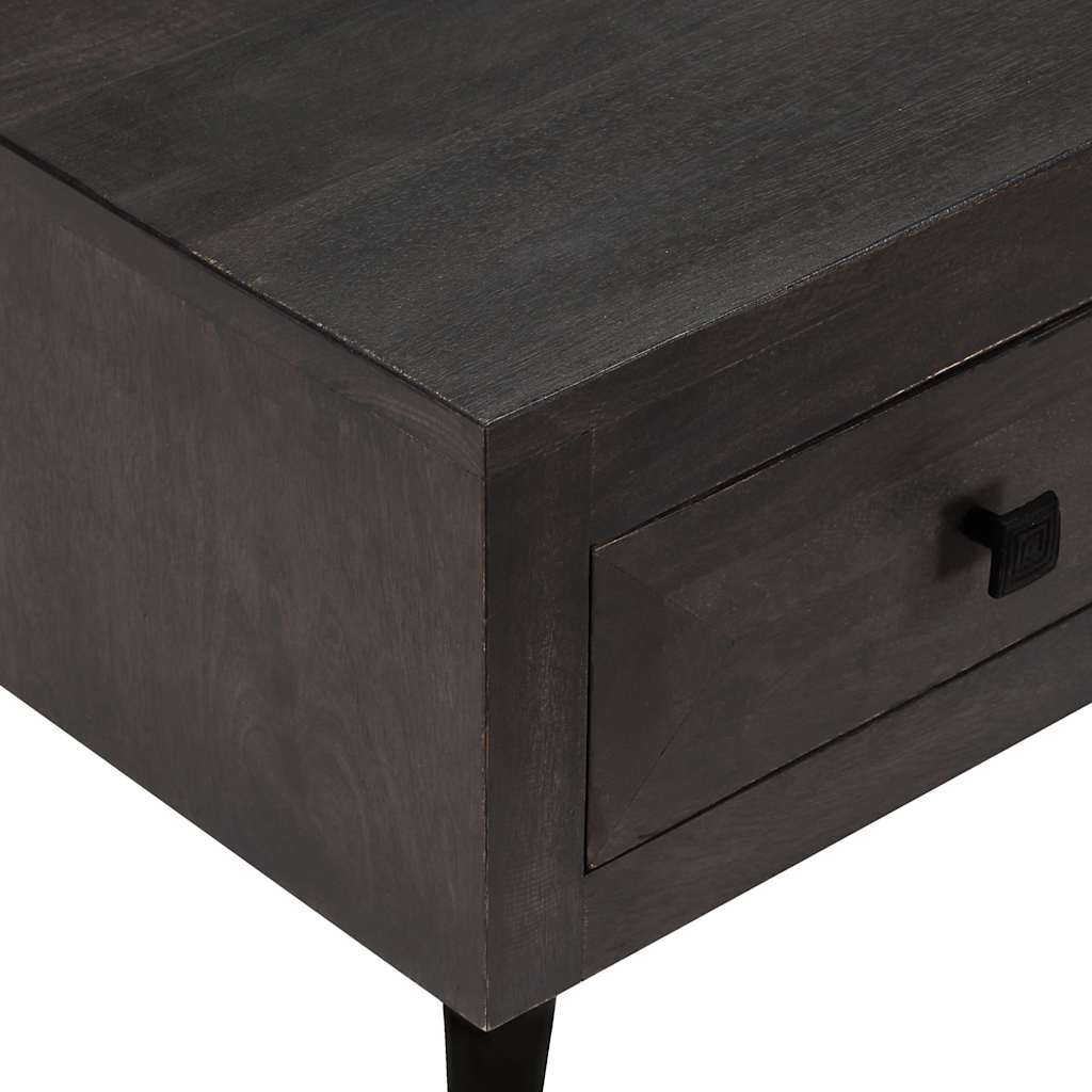 Mesa De Centro Madera Maciza De Mango 100x60x35 Cm_3