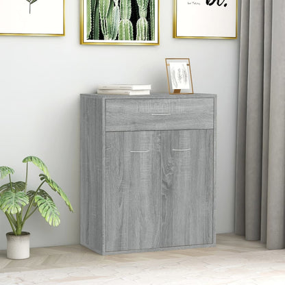 Aparador De Madera Contrachapada Gris Sonoma 60x30x75 Cm / Vetonek_5