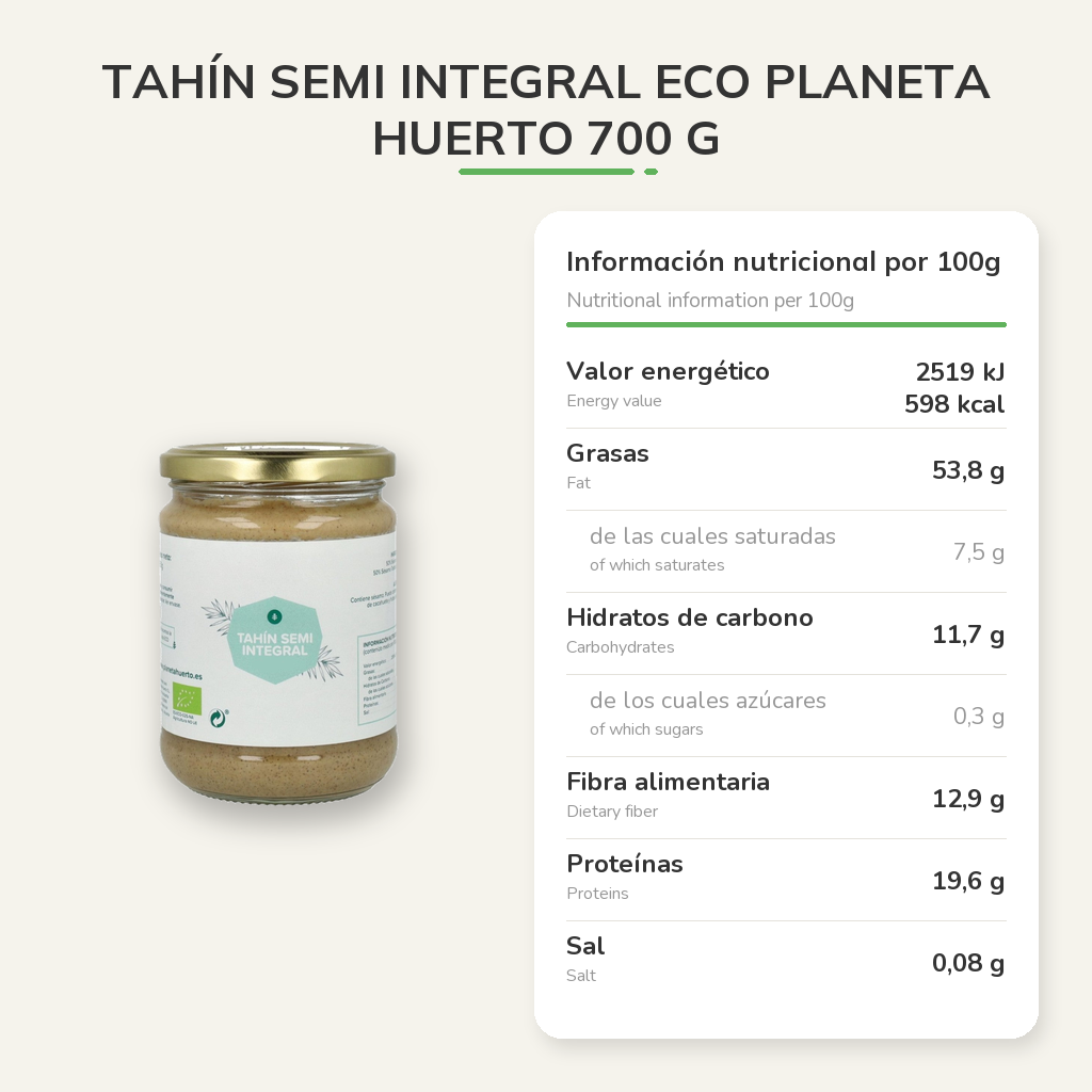 Información nutricional