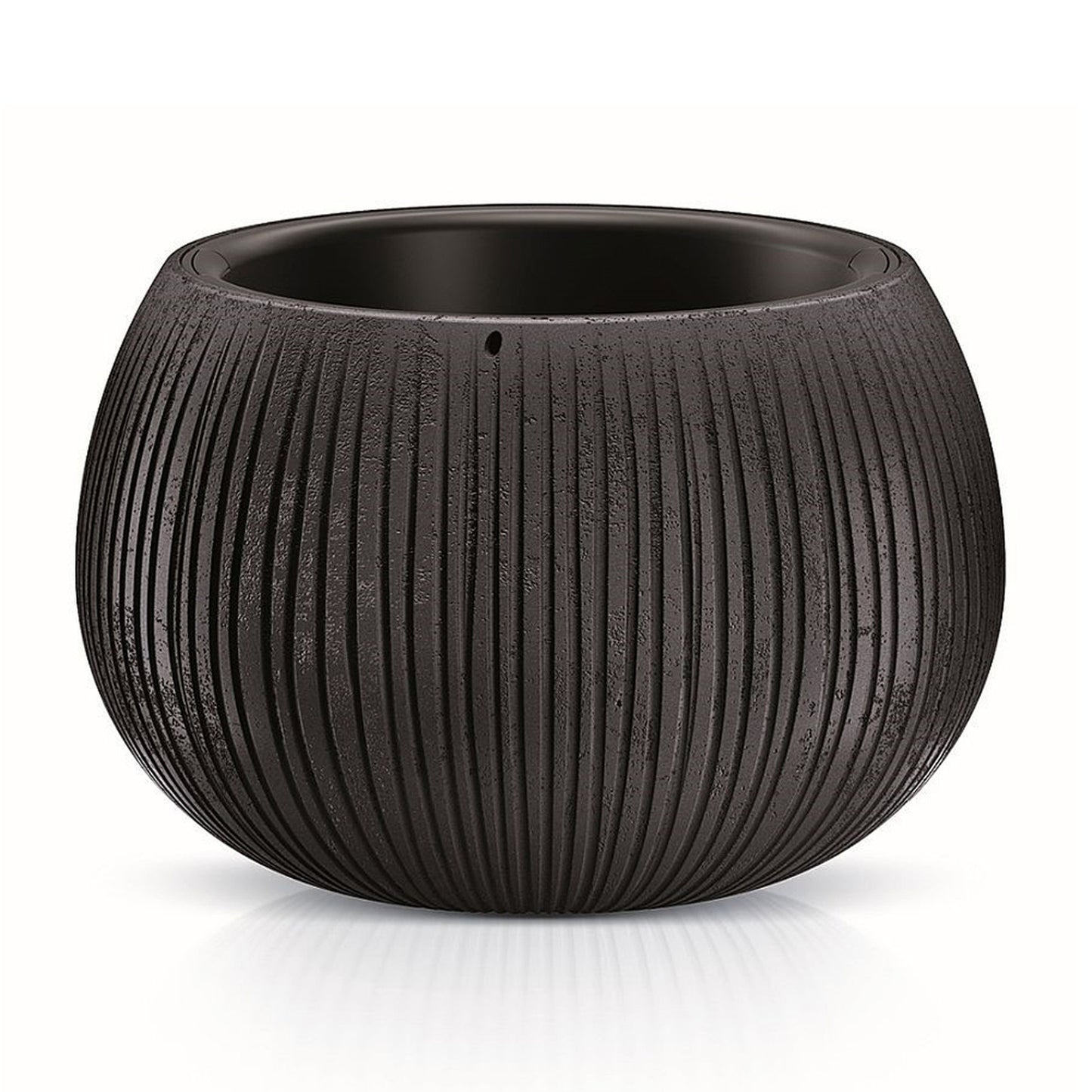Prosperplast Beton Bowl De Plástico Con Depósito En Color Cemento Negro, 30 (alto) X 47,8 (ancho) X 47,8 (profundo) Cms_0