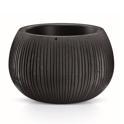Prosperplast Beton Bowl De Plástico Con Depósito En Color Cemento Negro, 30 (alto) X 47,8 (ancho) X 47,8 (profundo) Cms_0