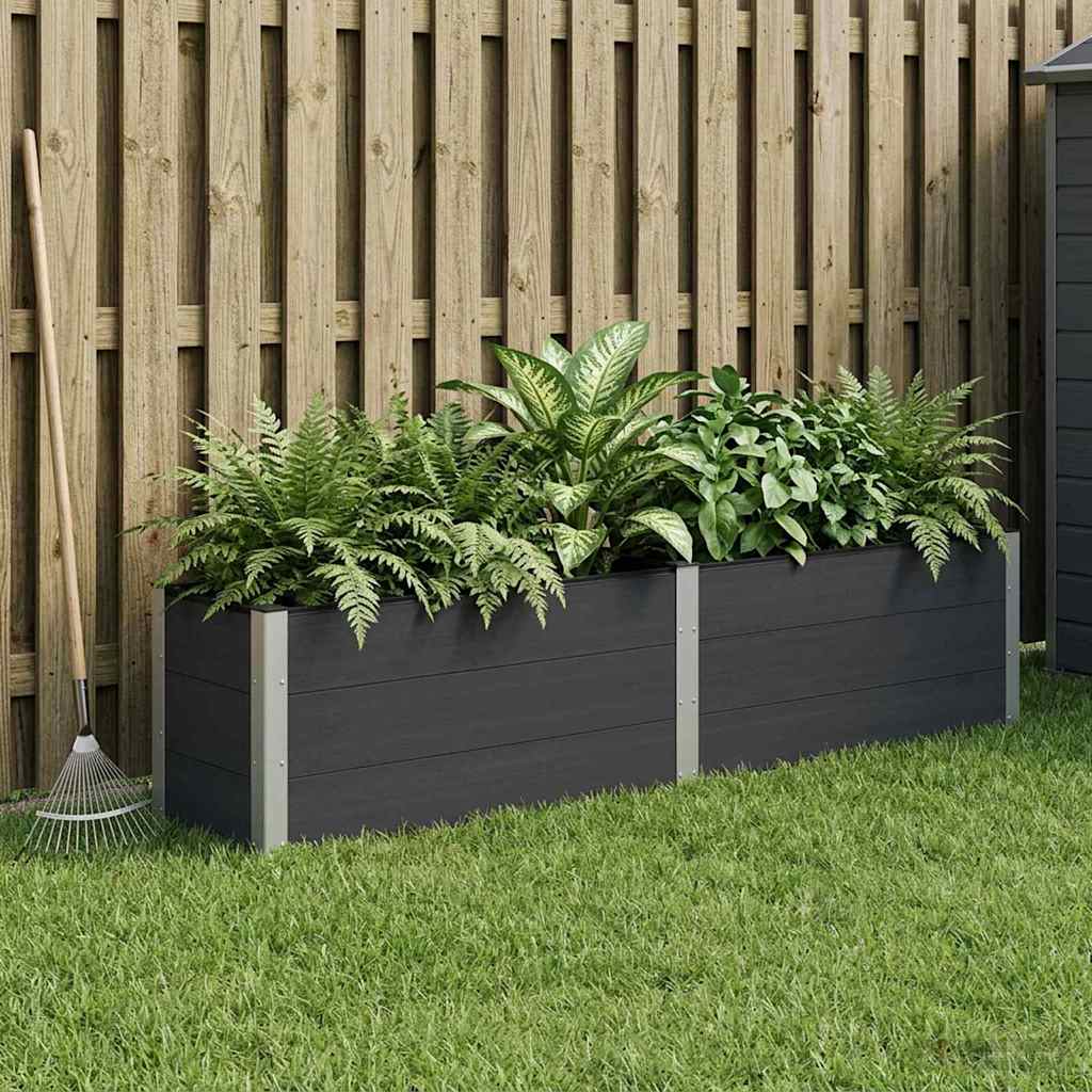 Arriate Elevado Negro 250 X 50 X 54 Cm Wpc Y Aluminio_1