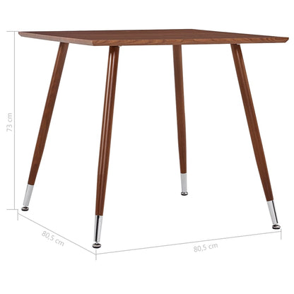 Mesa De Comedor Mdf Marrón 80,5x80,5x73 Cm_3