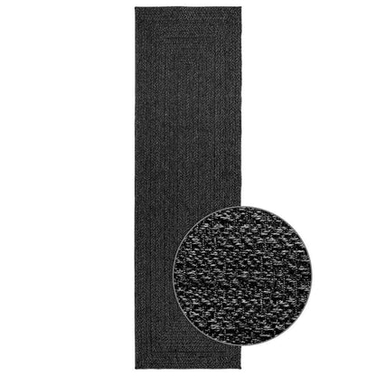 Vidaxl Alfombra Zizur Apariencia Yute Interior Exterior Antracita_0