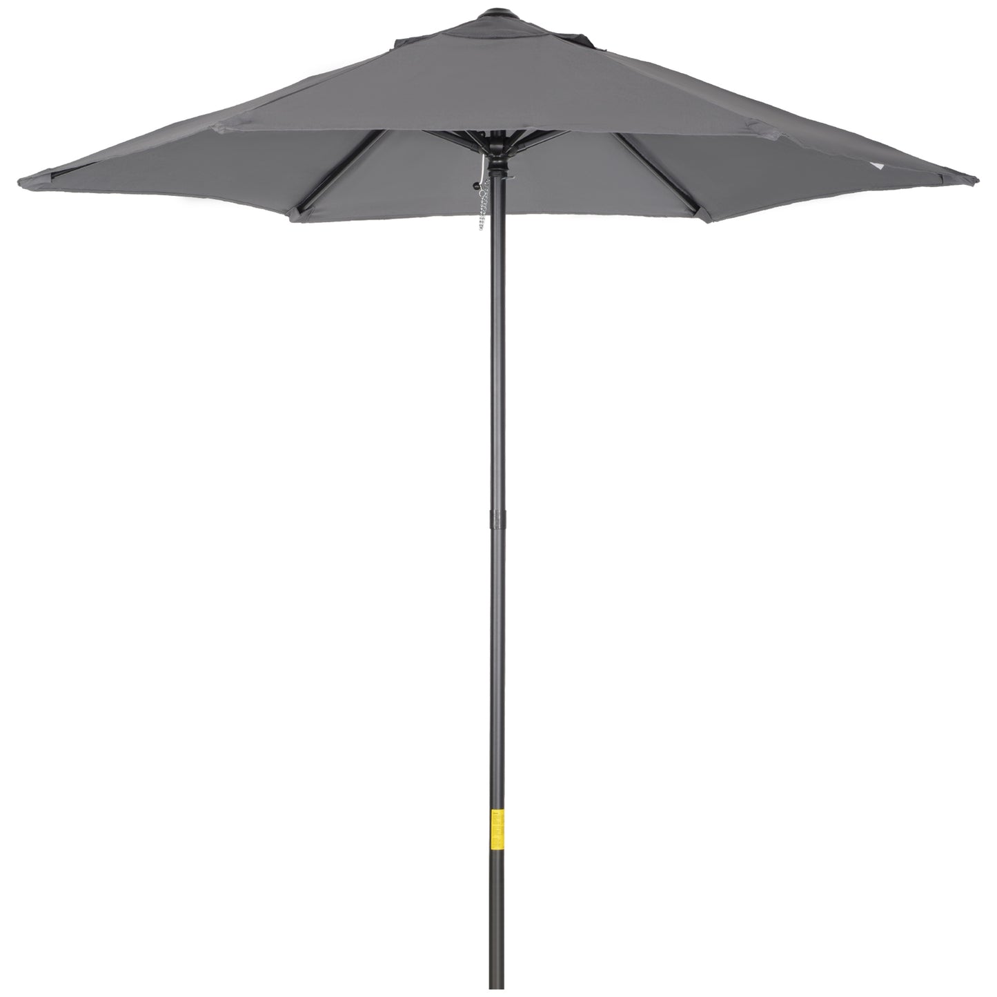 Outsunny Sombrilla De Terraza Exterior Ø2x2 M Con Techo Ventilado Gris Oscuro_0