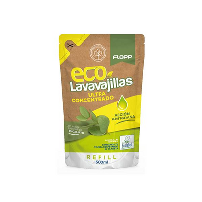 Flopp 500ml Ultra Concentrado Eco Recarga para Máquina de Lavar Loiça