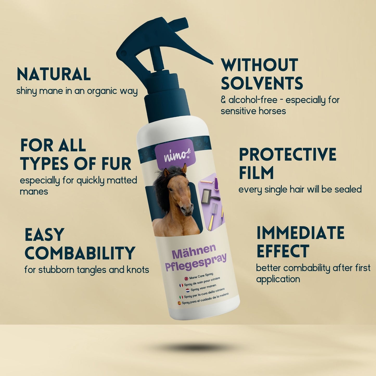 Spray De Cuidado Para La Crin - Nimo - 5 L_2