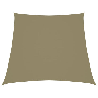 Vidaxl Toldo De Vela Trapezoidal Tela Oxford Beige 4/5x4 M_0
