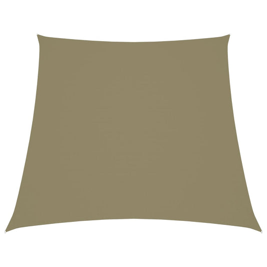 Vidaxl Toldo De Vela Trapezoidal Tela Oxford Beige 4/5x4 M_0