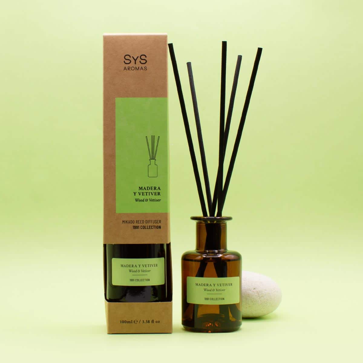 Ambientador Mikado Madera y Vetiver 1991 100 ml | Difusor de Varillas | Fragancia Amaderada y Elegante | Hogar_3