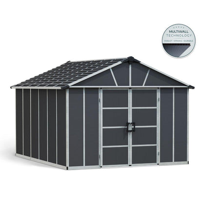 Galpão de jardim Yukon 395x332x252 cm com piso de cobertura da Palram