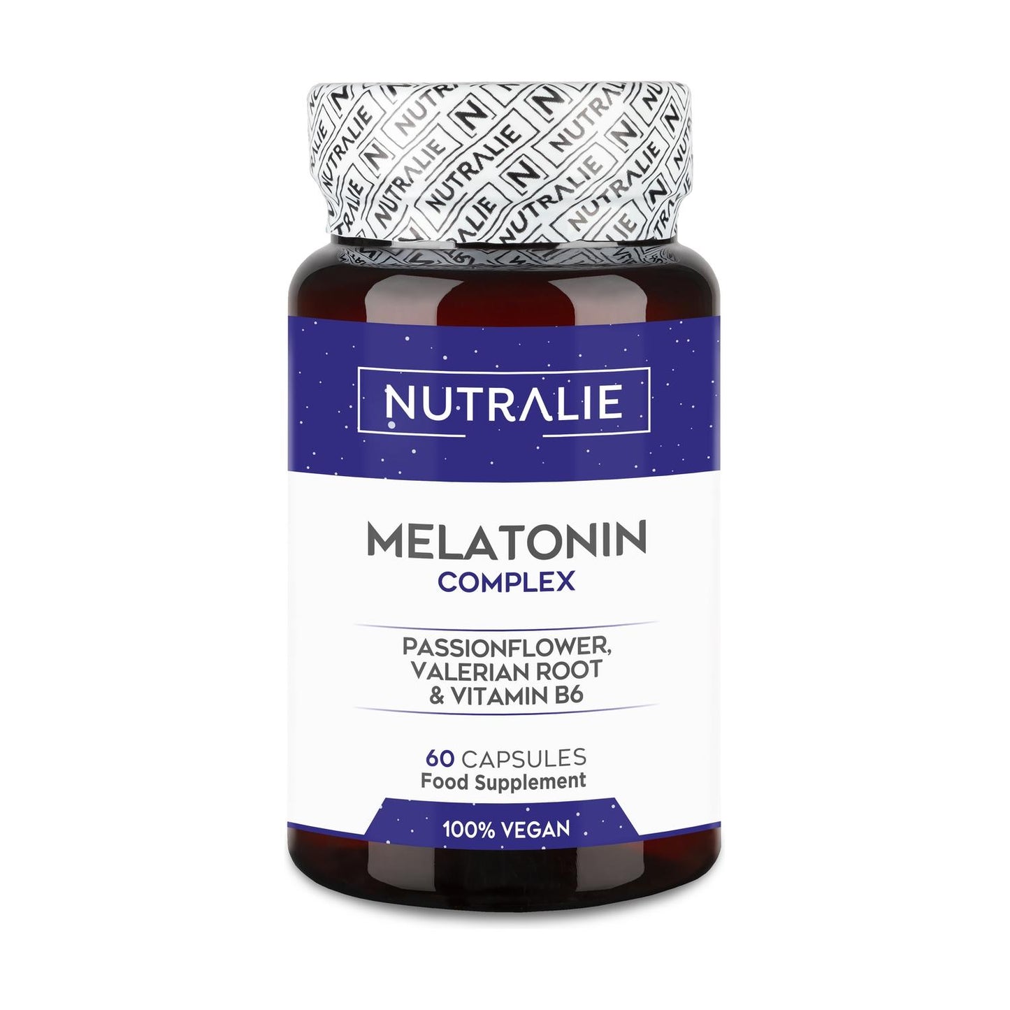 Melatonina com Maracujá + Raiz de Valeriana + B6 Nutralie 60 cápsulas