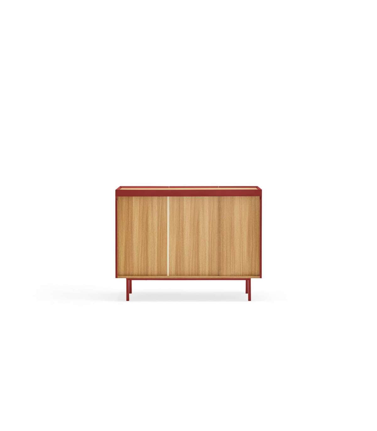 Mueble Aparador Para Comedor Modelo Arista 3 Puertas Acabado Burdeos, 40cm(ancho) 85cm(al_3