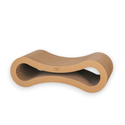 Rascador Para Gatos Con Forma De Infinito Reversible De Cartón Reciclado Althea Living 75x27x19cm_0