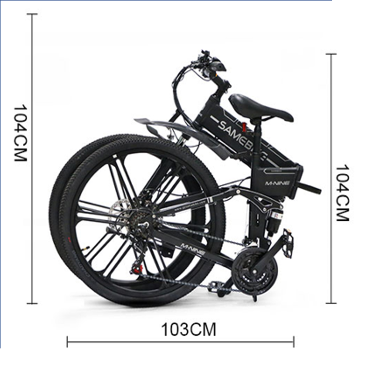 Bicicleta Eléctrica Plegable Samebike Lo26 Ii 500w-48v-10ah (480wh) - Rueda 26 Color Blanco_3