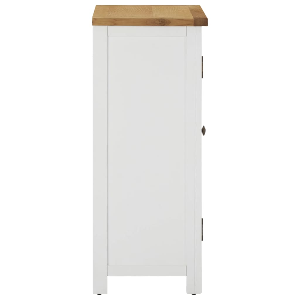 Aparador De Madera De Roble Maciza 45x32x85 Cm_3