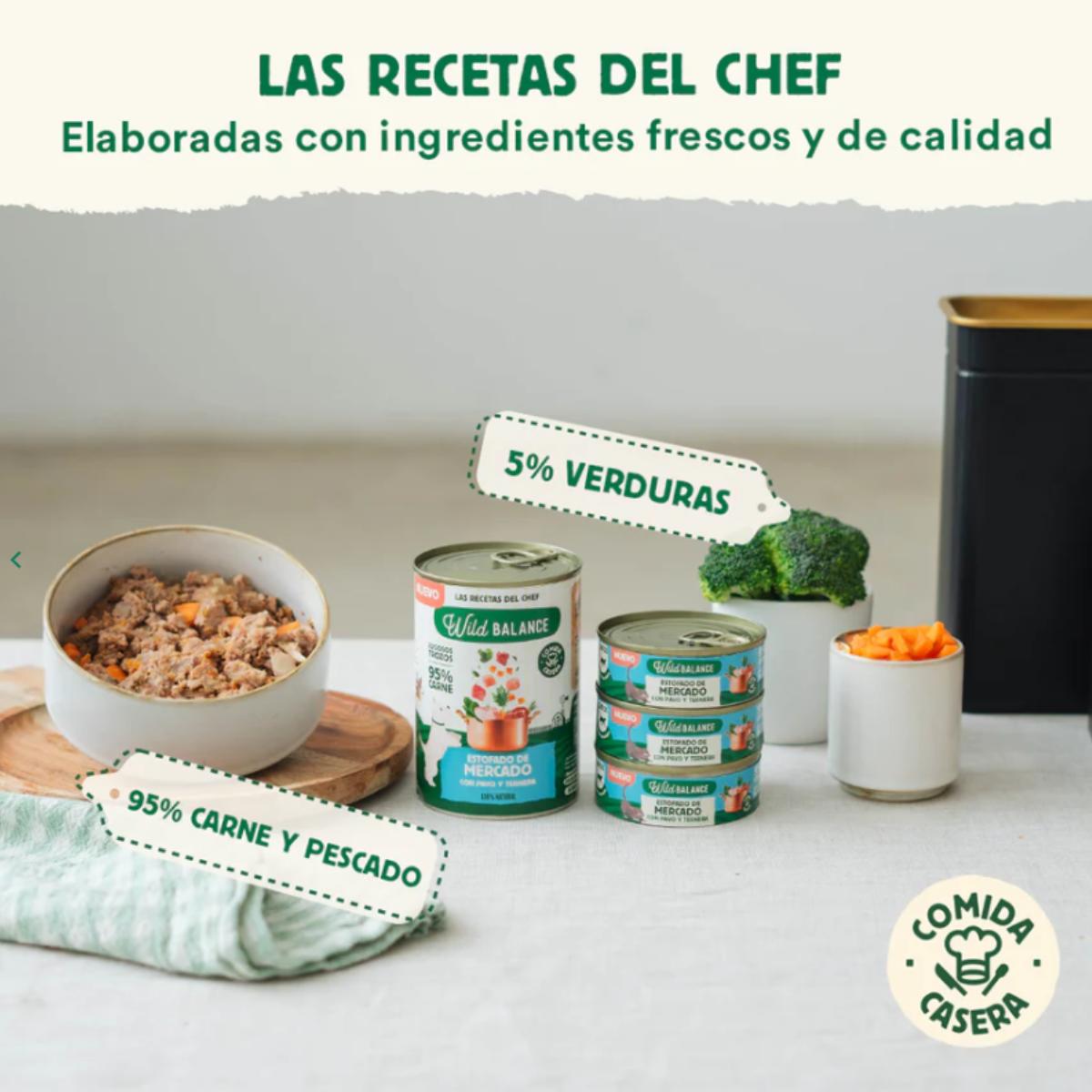 Ensopado de Mercado Wild Balance com Peru e Carne para Gatos Lata de 80g