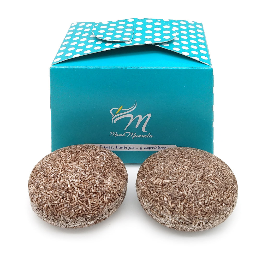 Pack 2 Champú Sólido para Cabello Fino - 100% Natural - Aporta Volumen, Brillo y Suavidad - Con Manteca y Polvo de Cacao_0