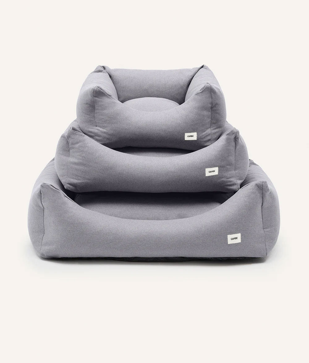 Cafide Cama De Material Reciclado Para Perro Con Tejido Basic Gris. Modelo Snozy._4
