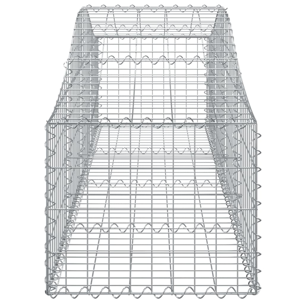 Cestas De Gaviones 12 Uds Forma De Arco Hierro 200x50x40/60 Cm_4