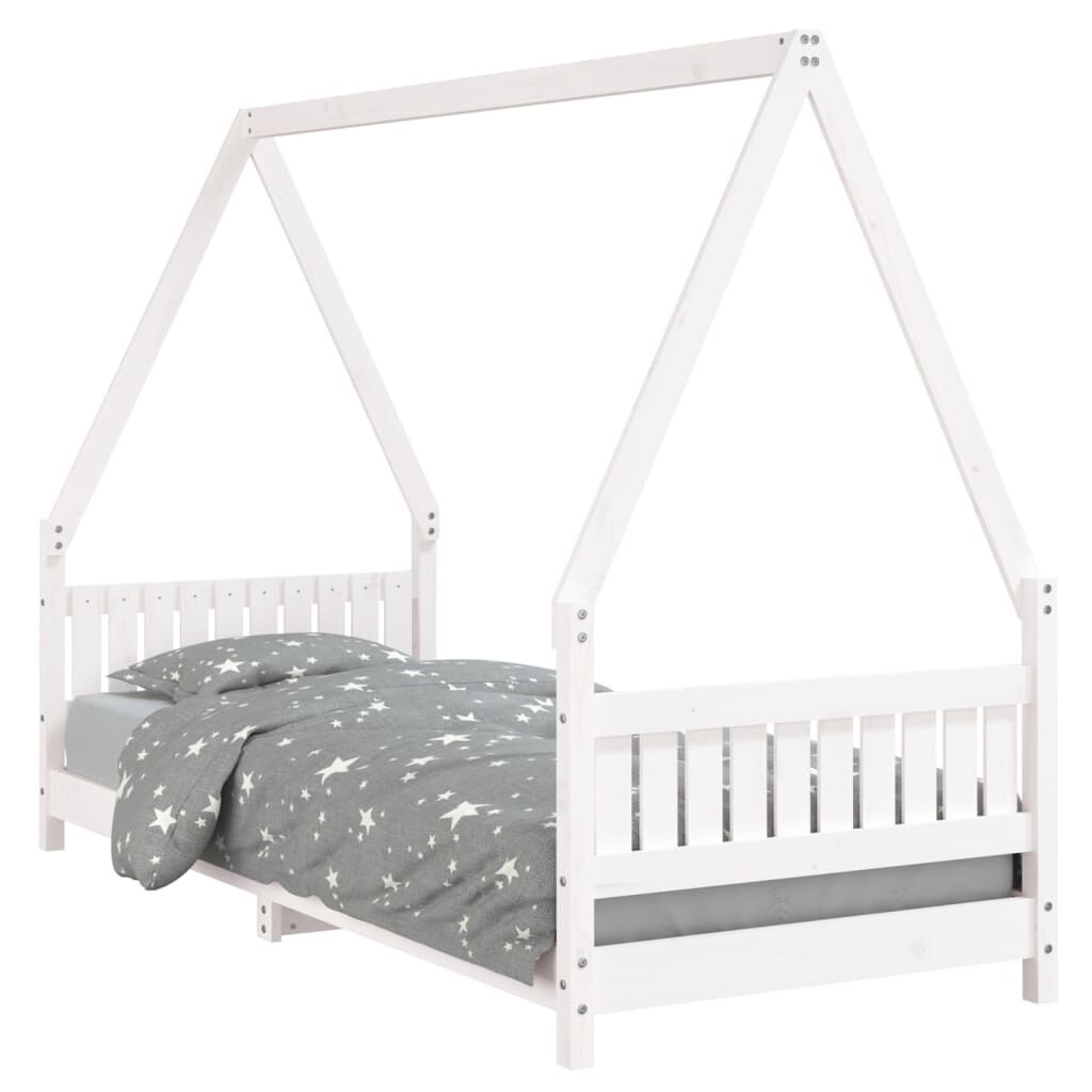Vidaxl Estructura De Cama Para Niños Madera De Pino Blanco 80x200 Cm_0