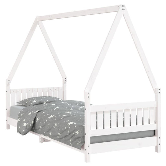 Vidaxl Estructura De Cama Para Niños Madera De Pino Blanco 80x200 Cm_0