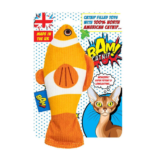 Brinquedo para gatos Conny Clownfish com catnip BAM!