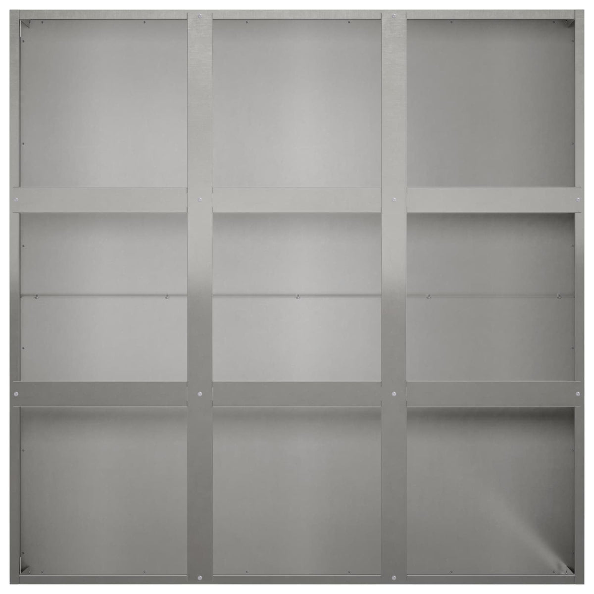 Macetero De Jardín Plateado 100 X 100 X 40 Cm Acero Inoxidable_3