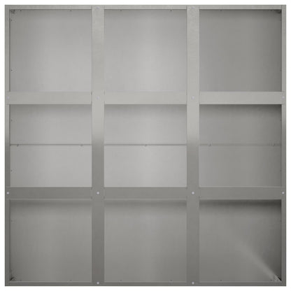 Macetero De Jardín Plateado 100 X 100 X 40 Cm Acero Inoxidable_3