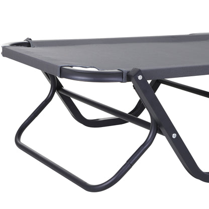 Outsunny Conjunto De 2 Tumbonas Reclinables De Aluminio 163x58,5x91 Cm Gris_4