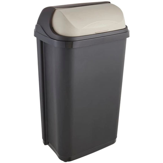 Cubo De Basura Con Tapa Deslizante, 50 L, Rasmus, Gris Grafito_0