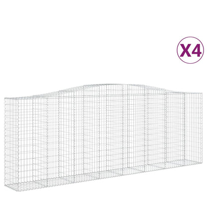 Cestas Gaviones 4 Uds Forma De Arco Hierro 400x50x140/160 Cm_0