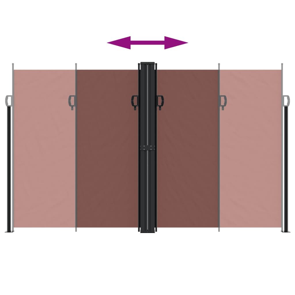 Vidaxl Toldo Lateral Retráctil Marrón 200x600 Cm_4