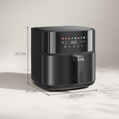 Homcom Freidora De Aire 8 L 1700 W Circulación De Aire Caliente A 360° Negro_2