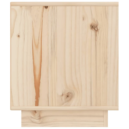 Mesita De Noche De Madera Maciza De Pino 40x34x40 Cm_4