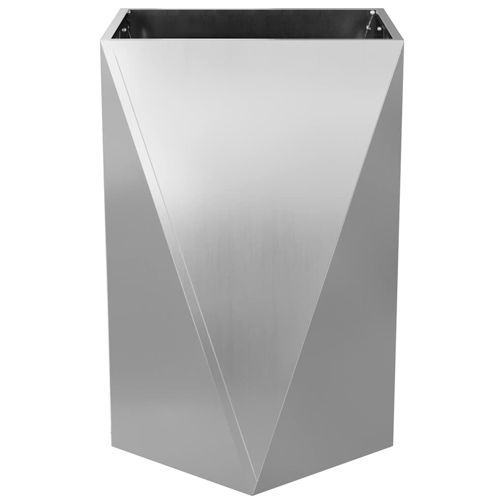 Jardinera 2 Uds. Plateado 50 X 50 X 75 Cm Acero Galvanizado_5