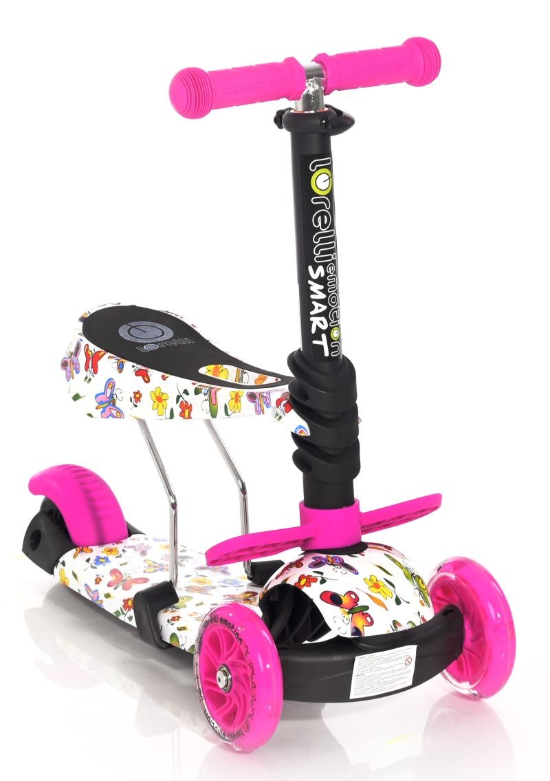 Patinete Infantil Con Asiento Smart Pink Butterfly_0