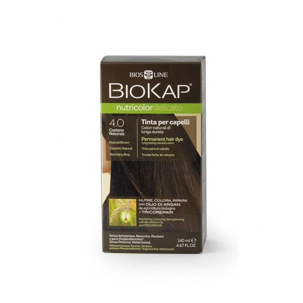 Tinta Natural Castanha Delicato Dye 4.00 Biokap 140 ml 