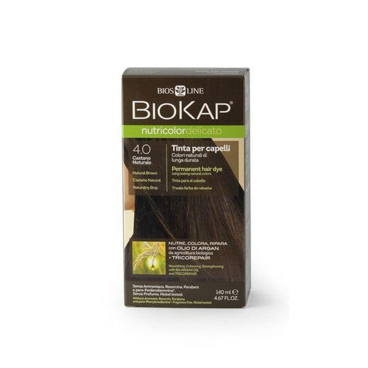 Tinta Natural Castanha Delicato Dye 4.00 Biokap 140 ml 
