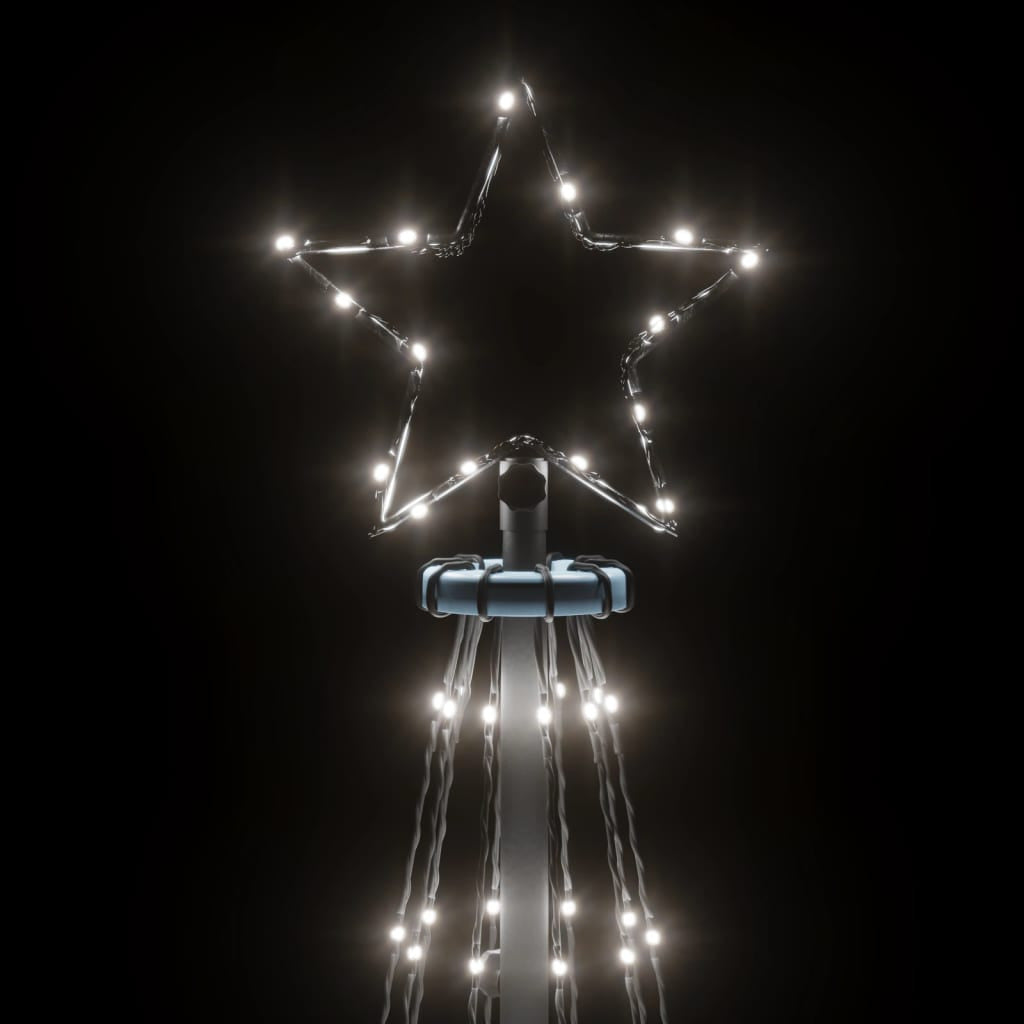 Vidaxl Árbol De Navidad Con Pincho 108 Led Blanco Frío 180 Cm_4
