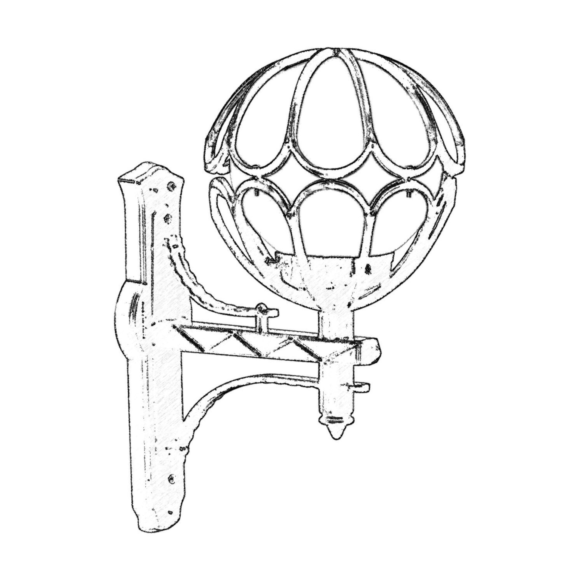 Aplique De Pared Para Exterior, Abs , Negro, 35x23x50, Casquillo E 27 Max 60 W