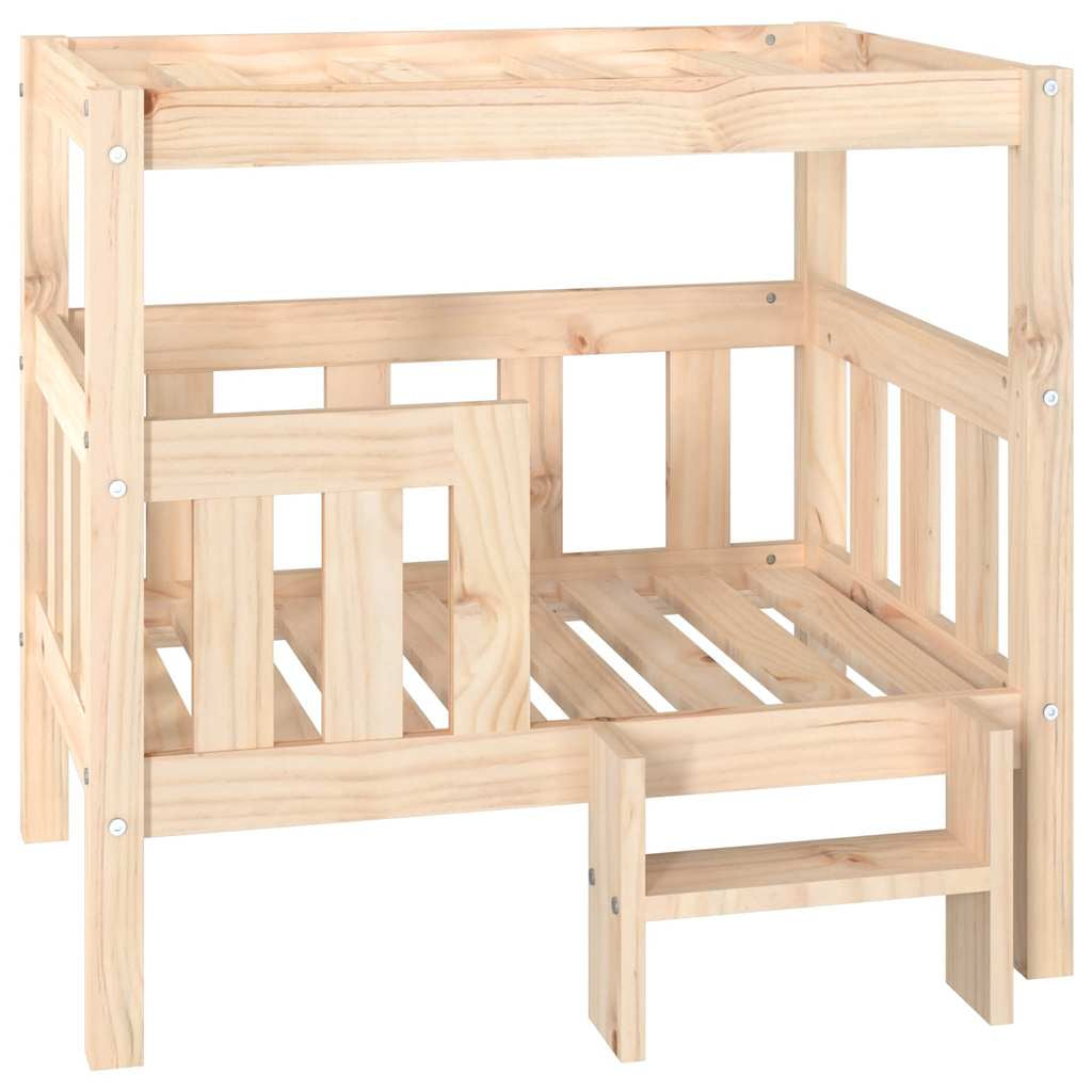 Vidaxl Cama Para Perros Madera Maciza De Pino 75,5x63,5x70 Cm_0
