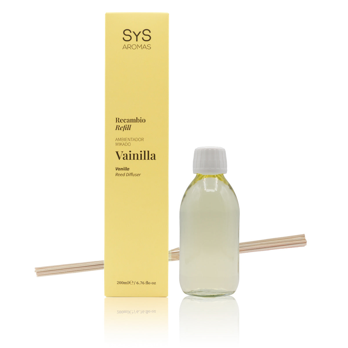 Recambio Mikado de Vainilla Origins SYS Aromas 200 ml | Con Palos | Aroma Dulce y Reconfortante_0
