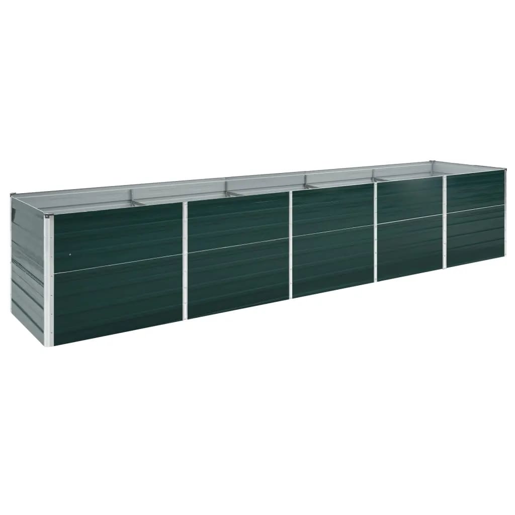 Arriate De Acero Galvanizado Verde 400x80x45 Cm_1