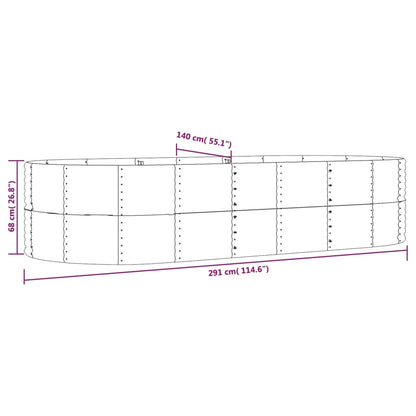 Jardinera Arriate Acero Galvanizado Plata 291x140x68 Cm_5