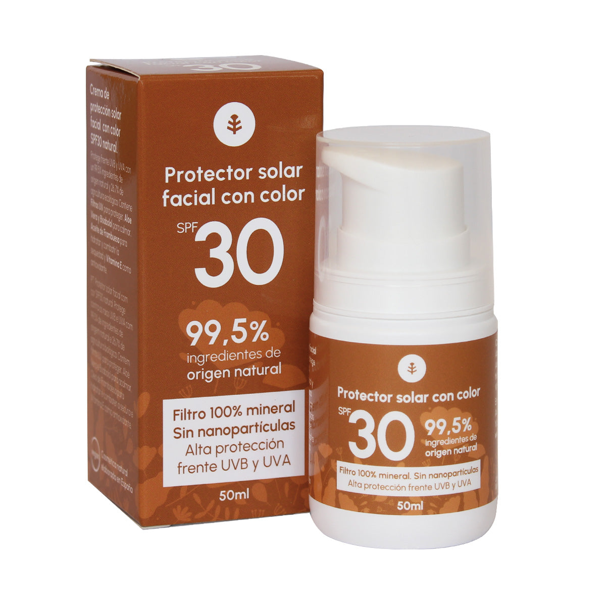 Creme Protetor Solar Facial 100% Mineral com Cor Planeta Huerto FPS 30 50 ml